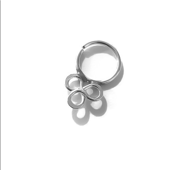 925 Sterling Silver Triquetra Celtic Septum Ring Daith Hoop Earring 20G 18G 16G - Picture 2 of 8